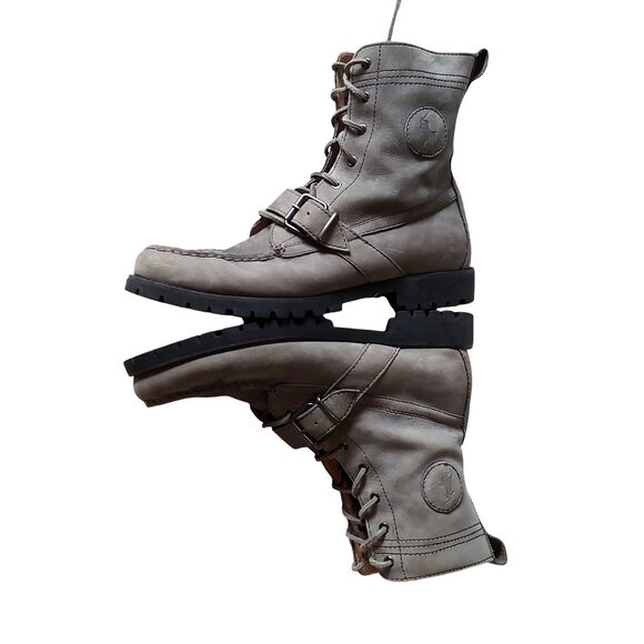 Polo Ralph Lauren Boots Leather Heritage Old Money Equestrian Rugged Outdoors 10 - Picture 4 of 14
